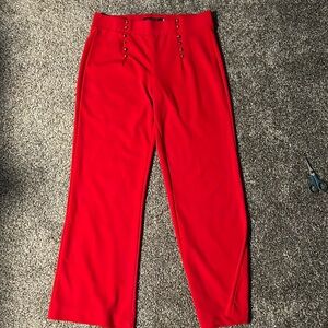 Pull-on red dress pants in XL.